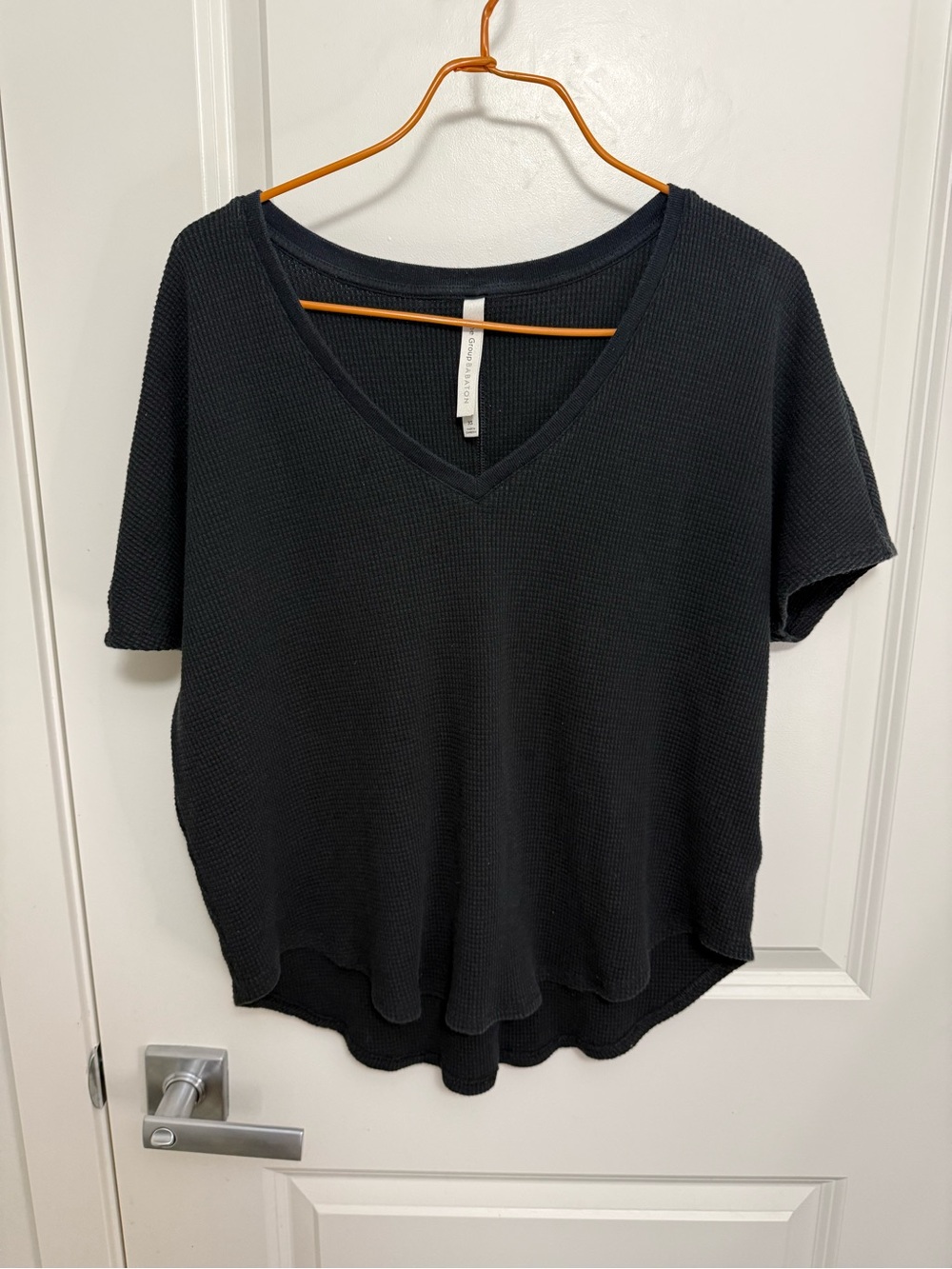 TheGroupBABATON Aritzia Black Women's Waffle Knit Top in size XS